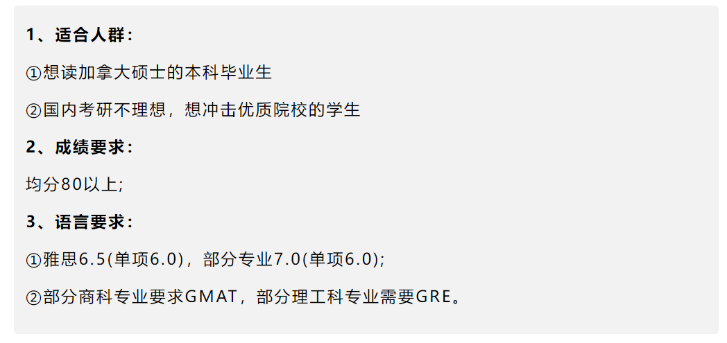 2024年考研结束去加拿大读硕士方案？